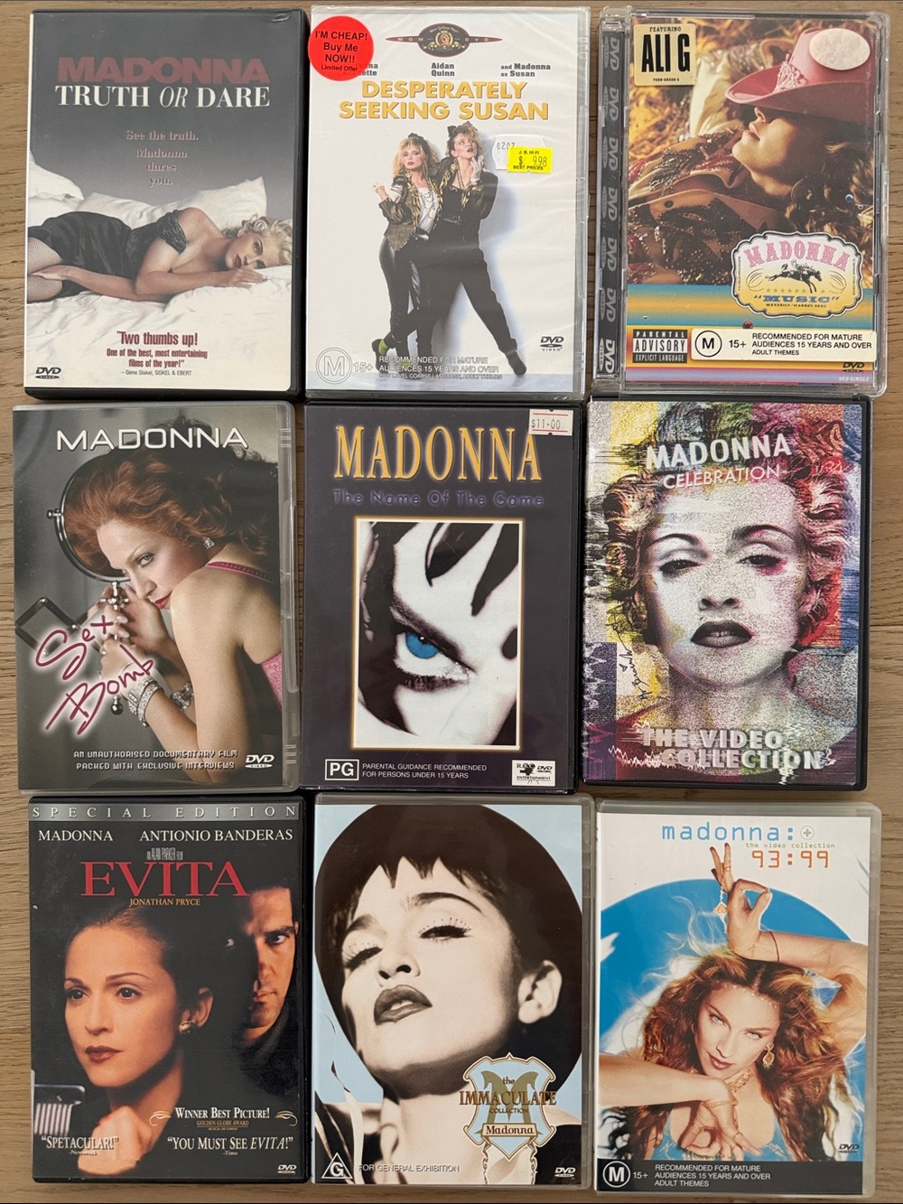Madonna Music & Film DVD Collection - Black/White
